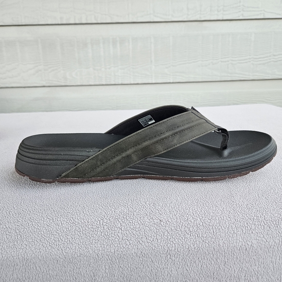Skechers Patino Marlee Thong Flip Flop Sandal Men 13 Brown Relaxed Fit Luxe Foam - Picture 4 of 11